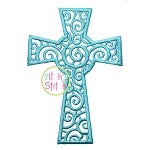 Scroll Cross Embroidery | Machine Embroidery Designs by JuJu