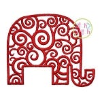 Scroll Elephant Embroidery | Machine Embroidery Designs by JuJu