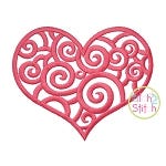 Scroll Heart Embroidery | Machine Embroidery Designs by JuJu