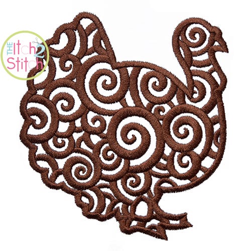 Scroll Turkey Embroidery | Machine Embroidery Designs by JuJu
