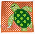 Sea Turtle Box Applique | Machine Embroidery Designs by JuJu