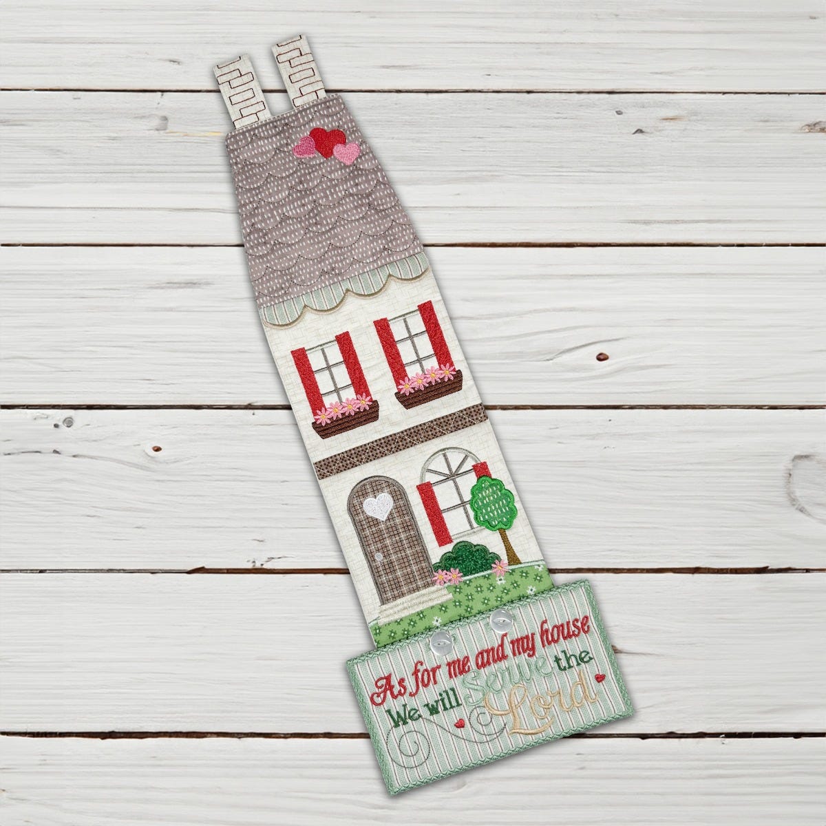 ITH As For Me And My House Wall Hanging | Machine Embroidery Designs by JuJu