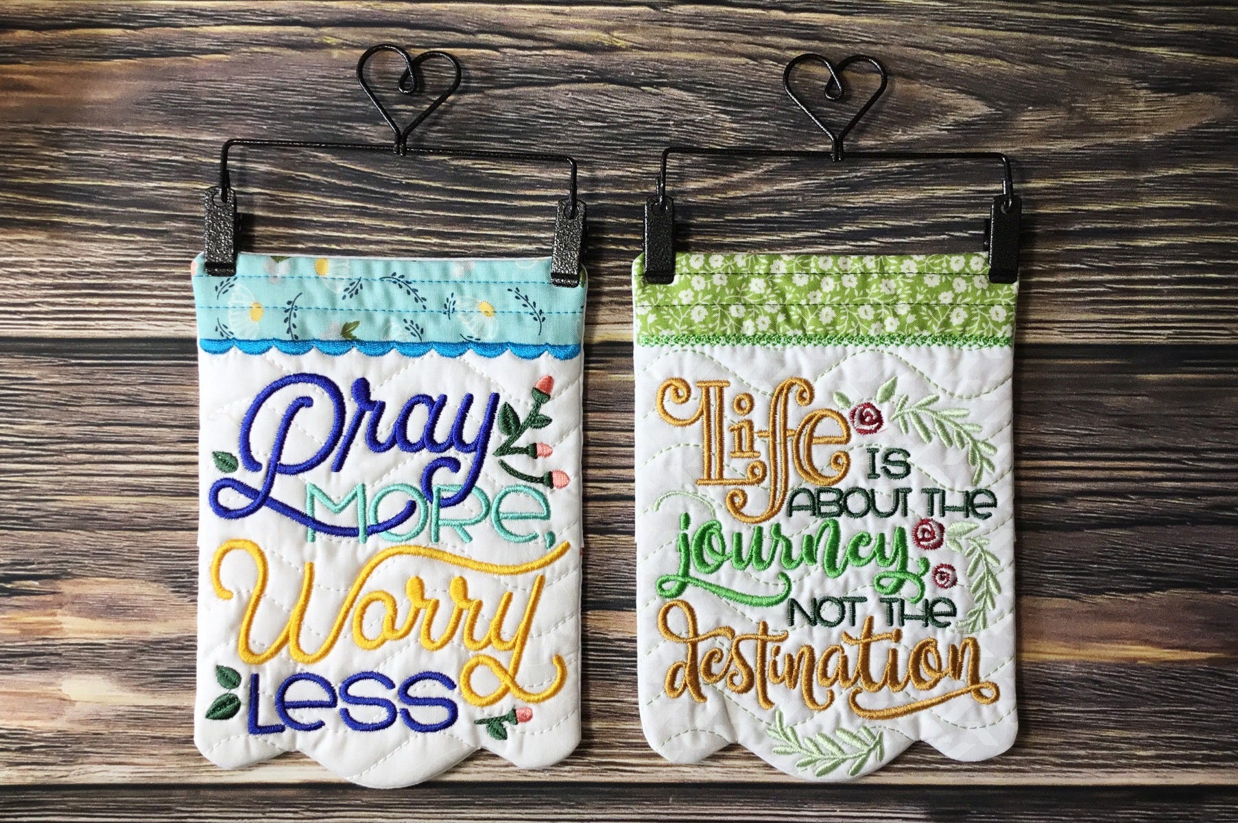 In The Hoop Miniature Wall and Desk Décor Set 3 | Machine Embroidery Designs by JuJu
