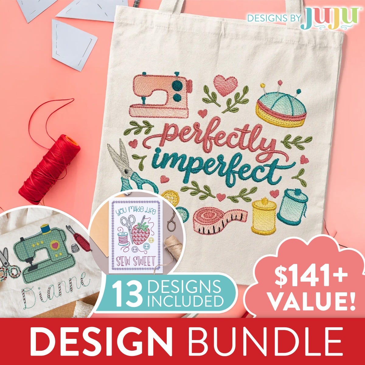 Sewing Word Art Embroidery Designs Bundle