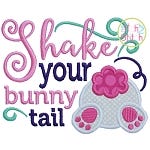 Shake Your Bunny Tail Applique | Machine Embroidery Designs by JuJu
