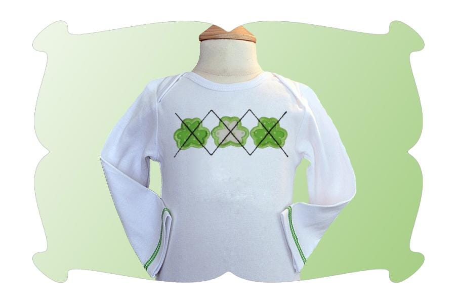 Shamrock Argyle Applique