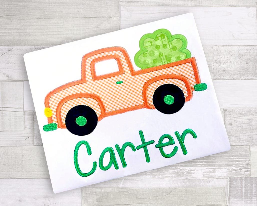 Shamrock Truck | Machine Embroidery Designs by JuJu