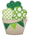 Shamrock Barrel Applique | Machine Embroidery Designs by JuJu