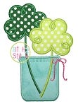 Shamrock Jar Applique | Machine Embroidery Designs by JuJu