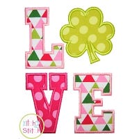 Shamrock Love Applique | Machine Embroidery Designs by JuJu