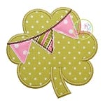 Shamrock Pennant Applique | Machine Embroidery Designs by JuJu