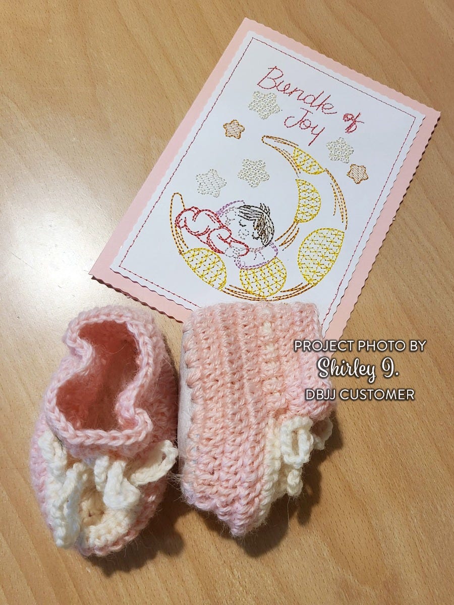 Baby Greeting Cards Embroidery Design Set 1