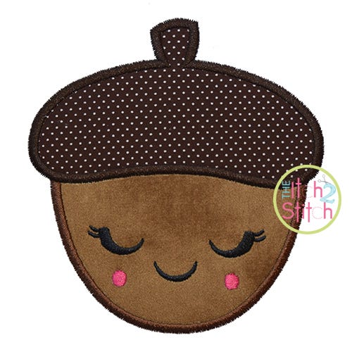 Shy Acorn Applique | Machine Embroidery Designs by JuJu