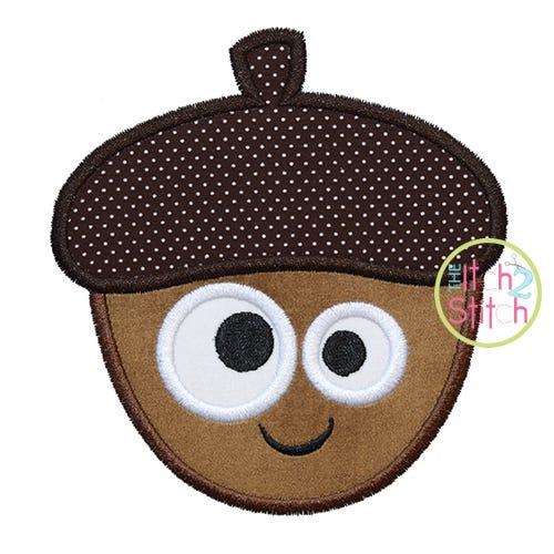 Silly Acorn Applique | Machine Embroidery Designs by JuJu