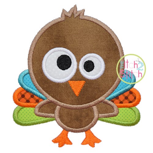 Silly Turkey Applique | Machine Embroidery Designs by JuJu