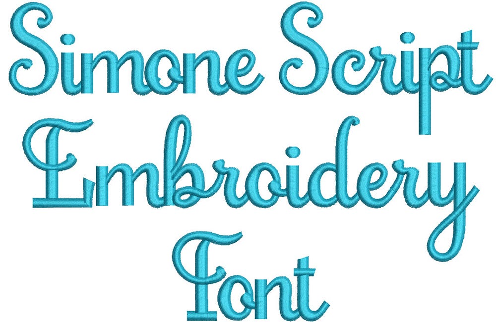 Simone Script Embroidery Font Machine Embroidery Designs by JuJu
