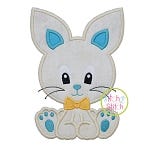 Sitting Bunny Boy 2 Applique | Machine Embroidery Designs by JuJu