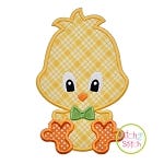 Sitting Chick Boy 2 Applique | Machine Embroidery Designs by JuJu
