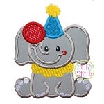 Sitting Circus Elephant Applique | Machine Embroidery Designs by JuJu