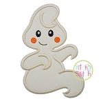 Sitting Ghost Boy Applique | Machine Embroidery Designs by JuJu
