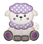 Sitting Lamb Applique | Machine Embroidery Designs by JuJu