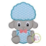 Sitting Lamb Boy Applique | Machine Embroidery Designs by JuJu