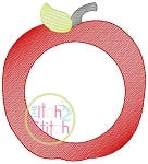 Sketch Apple Frame | Machine Embroidery Designs by JuJu