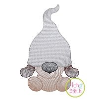 Gnome Dog Sketch | Machine Embroidery Designs by JuJu