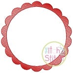 Sketch Scallop Circle Frame | Machine Embroidery Designs by JuJu