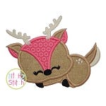 Sleeping Deer Applique | Machine Embroidery Designs by JuJu