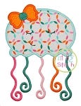 Sleepy JellyFish Applique | Machine Embroidery Designs by JuJu