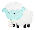 Sleepy Lamb Boy Applique | Machine Embroidery Designs by JuJu