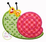 Sleepy Snail  Applique | Machine Embroidery Designs by JuJu