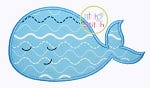 Sleepy Whale Boy Applique | Machine Embroidery Designs by JuJu
