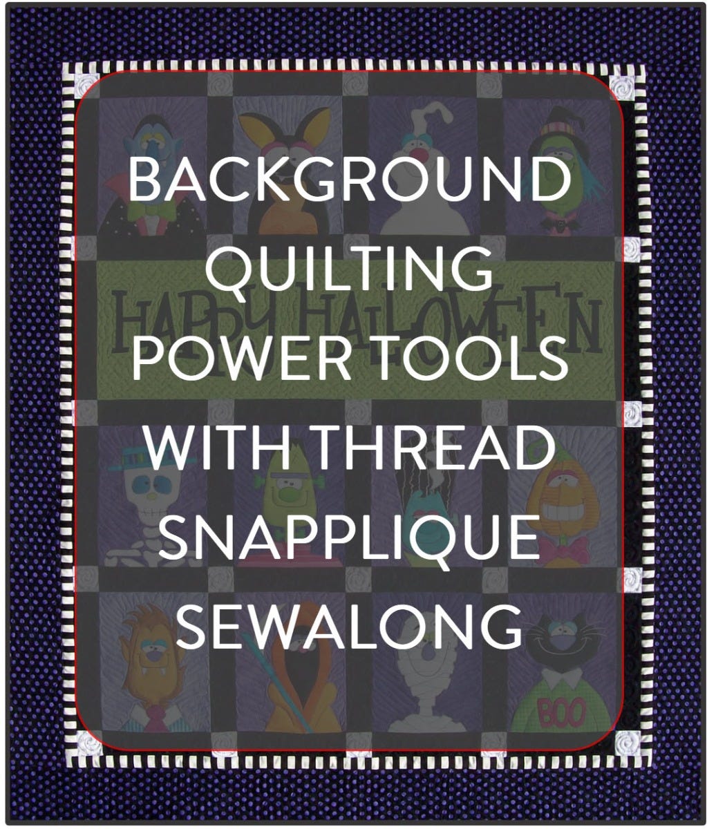                                 PTWT Snapplique Halloween Background Quilting Sew Along
                            