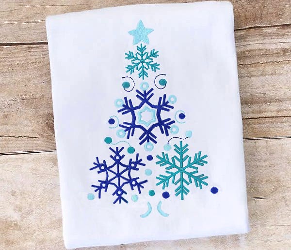 Snowflake Tree | Machine Embroidery Designs by JuJu