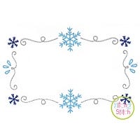 Snowflake Frame Bean Embroidery | Machine Embroidery Designs by JuJu