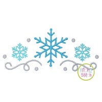 Snowflake Border Embroidery | Machine Embroidery Designs by JuJu