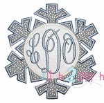 Snowflake for Monogram Applique | Machine Embroidery Designs by JuJu