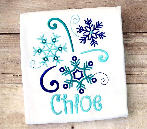 Swirl Snowflakes | Machine Embroidery Designs by JuJu