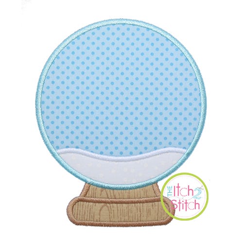 Snow Globe Blank Applique | Machine Embroidery Designs by JuJu