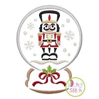 Snow Globe Nutcracker Embroidery | Machine Embroidery Designs by JuJu