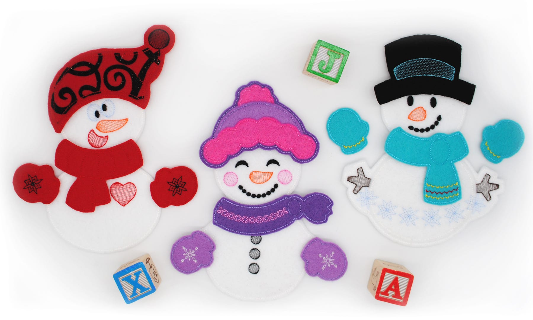 Busy Book Page Snowman Add On | Machine Embroidery Designs by JuJu