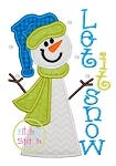 Snowman Let It Snow Applique | Machine Embroidery Designs by JuJu