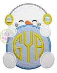 Snowman Peeker Applique | Machine Embroidery Designs by JuJu