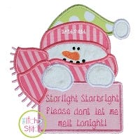 Snowman Wish Applique | Machine Embroidery Designs by JuJu