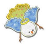 Snowmen Nativity Applique Machine Embroidery Designs by JuJu 