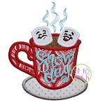 Snow Day Hot Chocolate Applique | Machine Embroidery Designs by JuJu