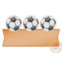 Soccer Ball Trio Banner Sketch | Machine Embroidery Designs by JuJu