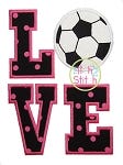 Soccer LOVE Applique Design | Machine Embroidery Designs by JuJu